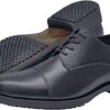 Stylish & Safe: Shoes for Crews Men Dress Oxfords - Slip-Resistant in Brown or Black